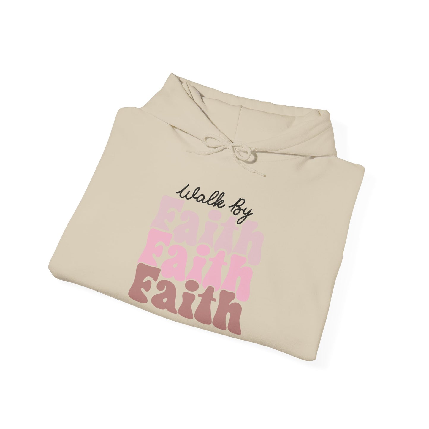 Hoodie - Walk by Faith Inspirational Christian Heavy Blend™ Hooded Sweatshirt