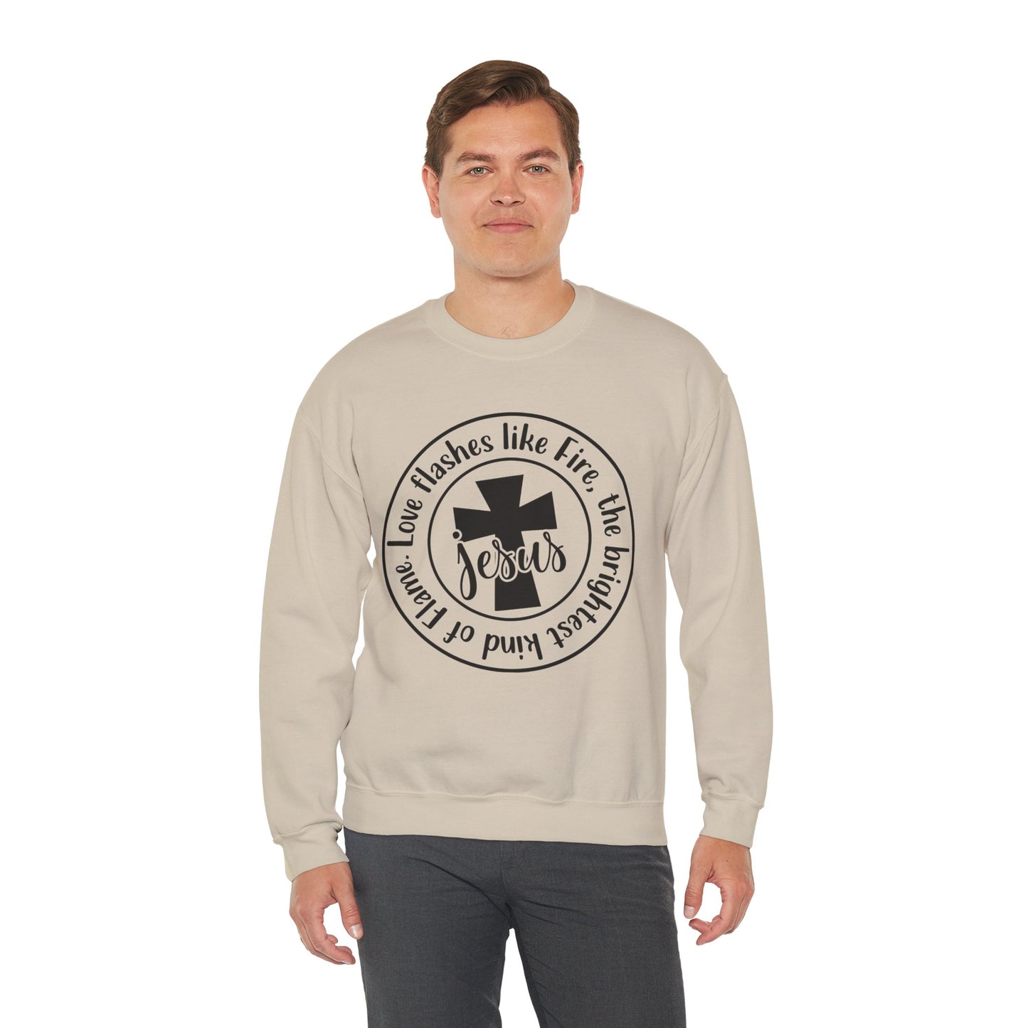 Love flashes like Fire Heavy Blend™ Crewneck Sweatshirt