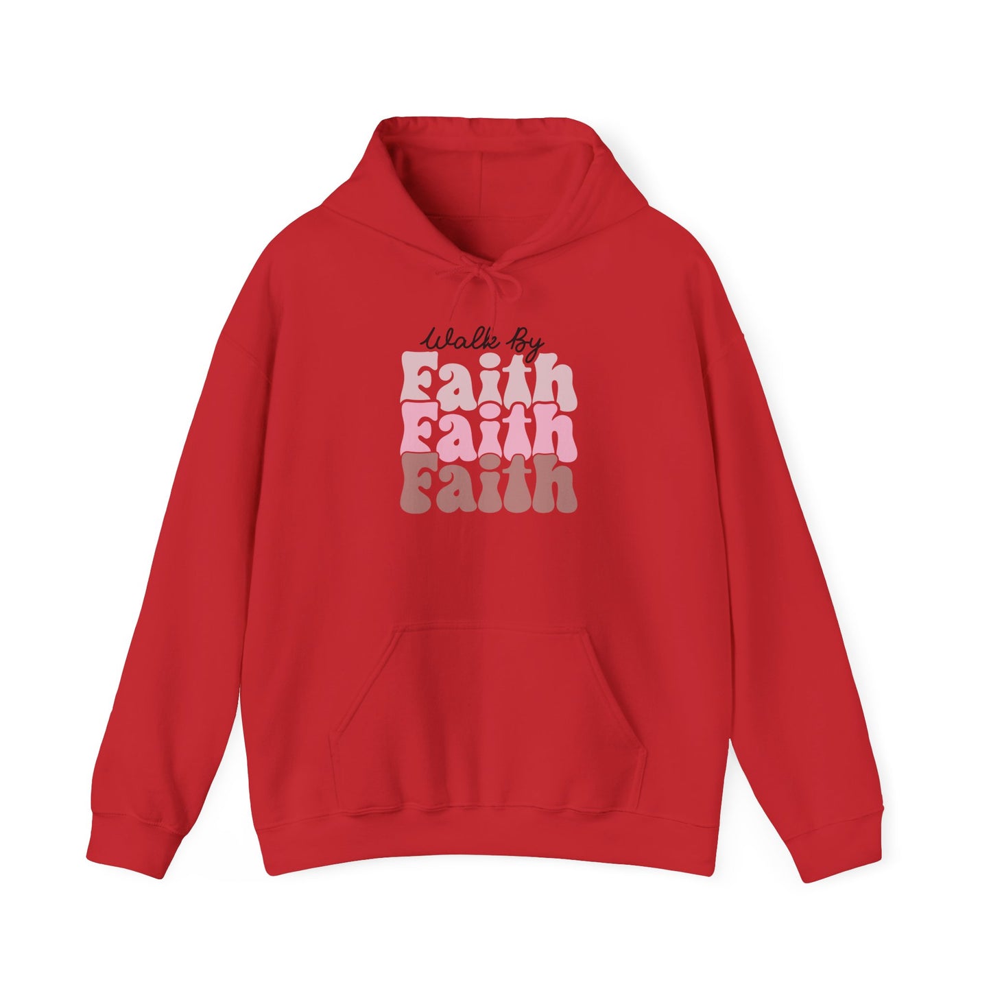 Hoodie - Walk by Faith Inspirational Christian Heavy Blend™ Hooded Sweatshirt