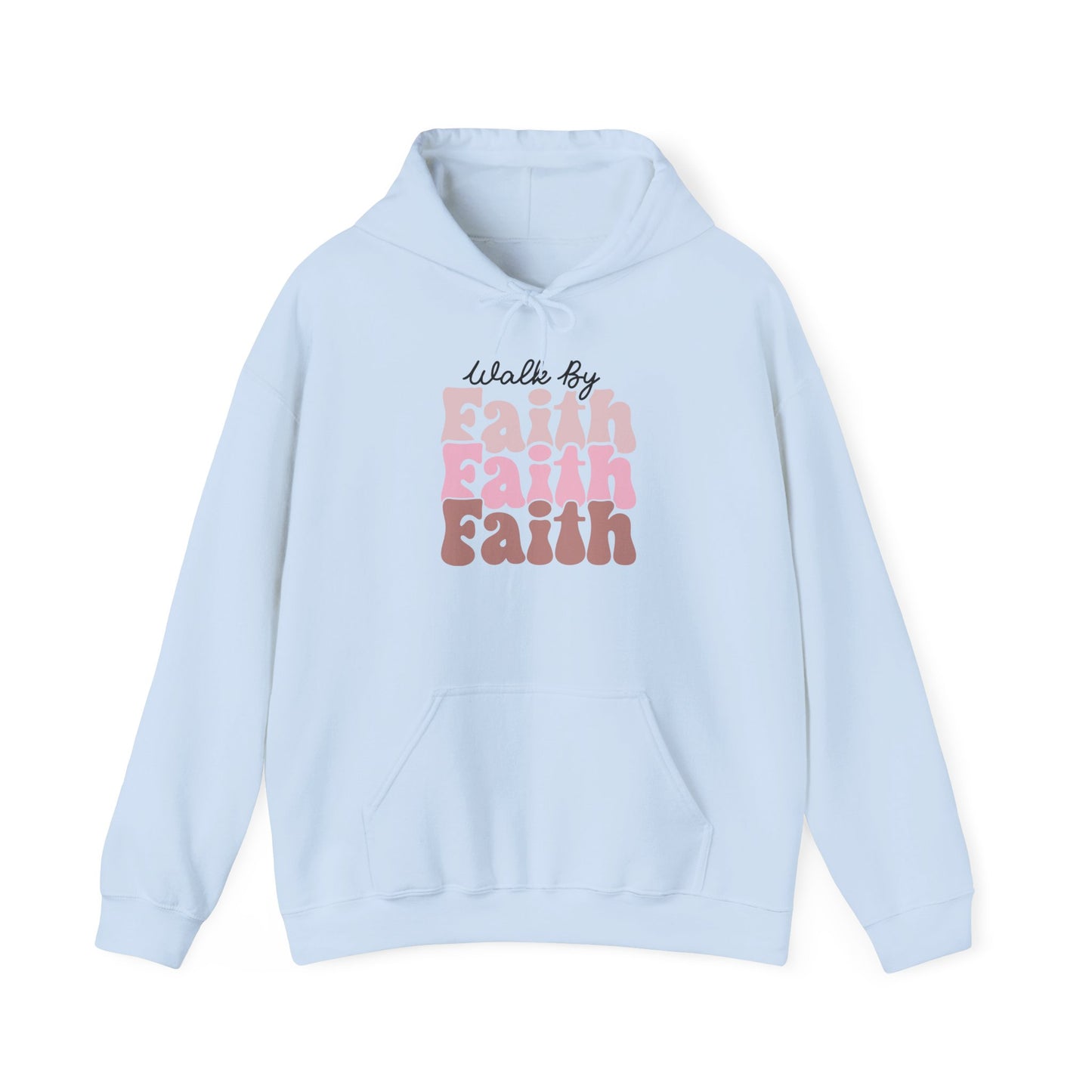 Hoodie - Walk by Faith Inspirational Christian Heavy Blend™ Hooded Sweatshirt