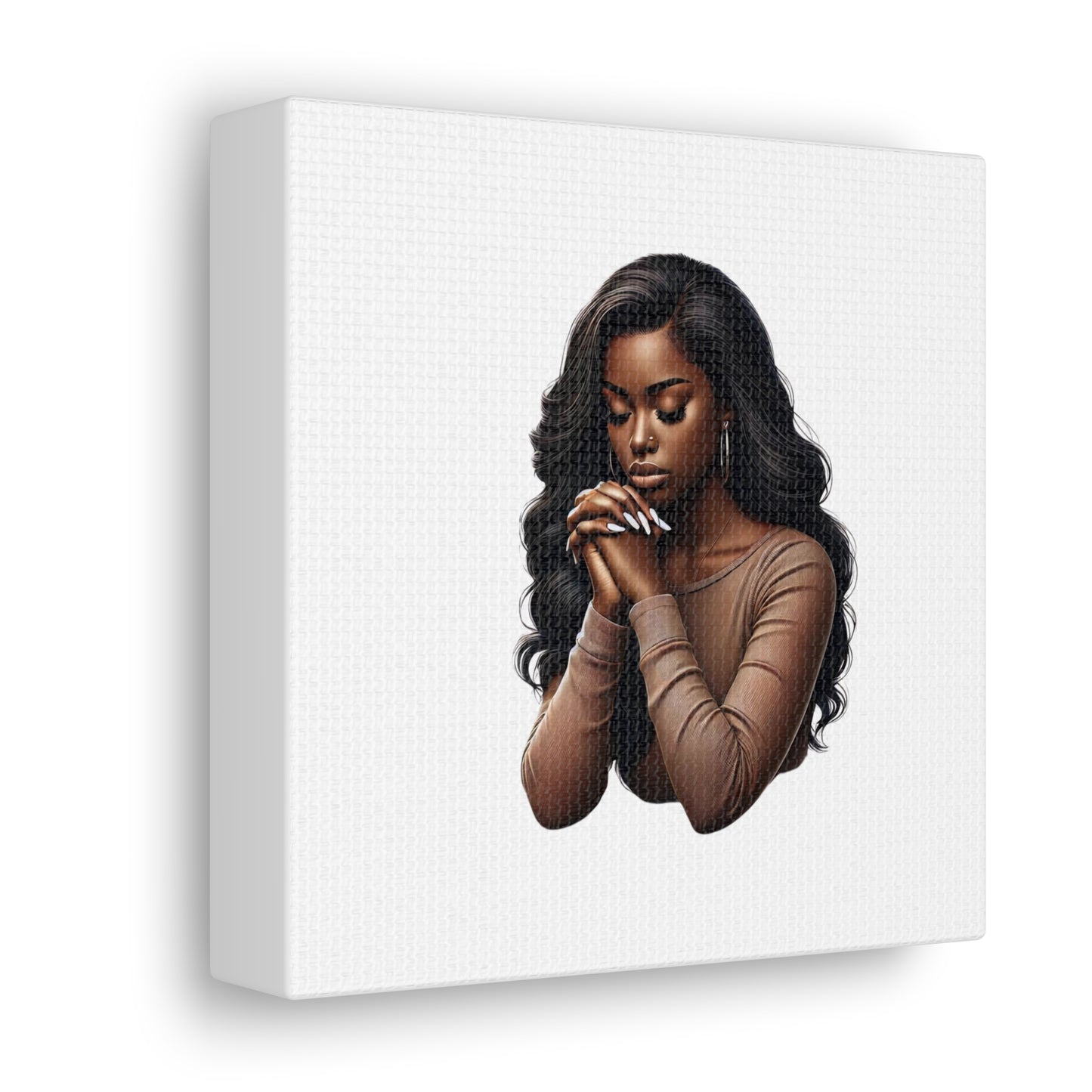 Prayer Melanin Woman Canvas Gallery Wraps