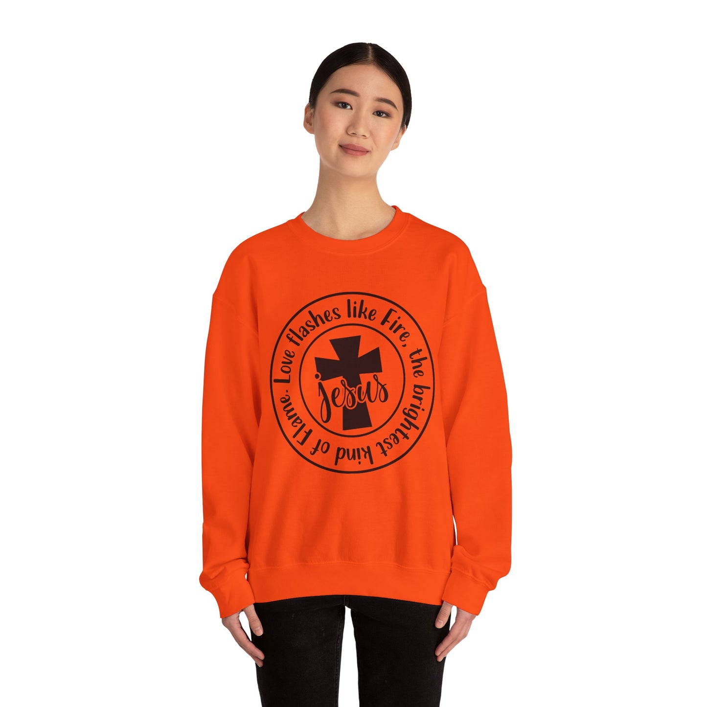 Love flashes like Fire Heavy Blend™ Crewneck Sweatshirt