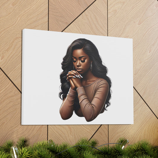 Prayer Melanin Woman Canvas Gallery Wraps