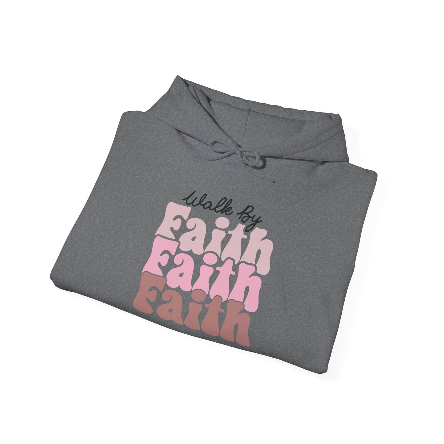 Hoodie - Walk by Faith Inspirational Christian Heavy Blend™ Hooded Sweatshirt