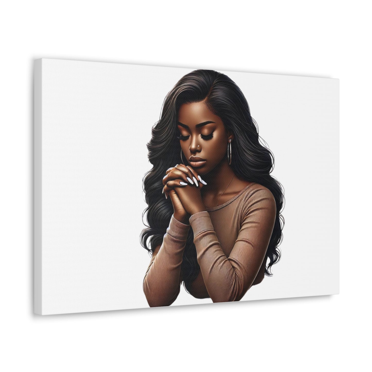 Prayer Melanin Woman Canvas Gallery Wraps