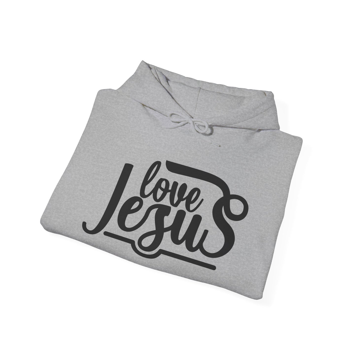 Christian Hooded Sweatshirt - Love Jesus Design