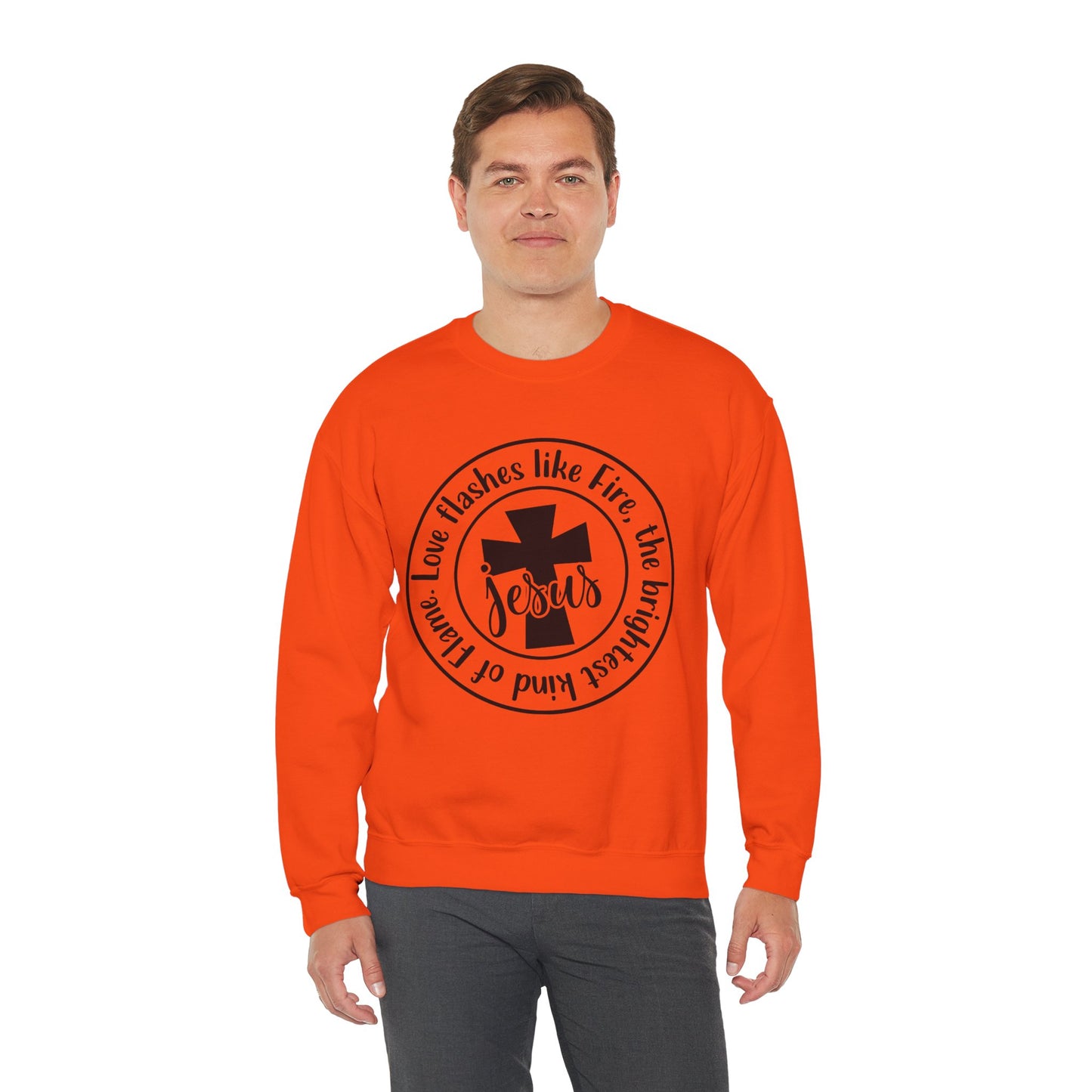 Love flashes like Fire Heavy Blend™ Crewneck Sweatshirt