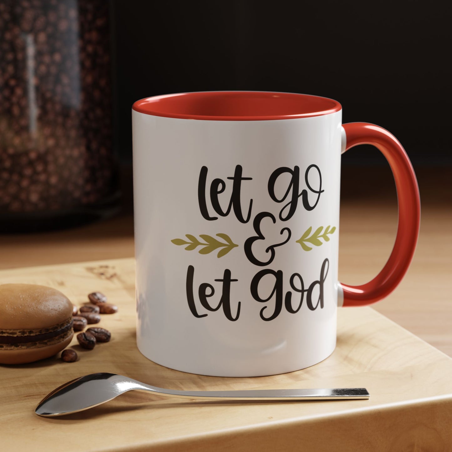 Let Go & Let God Accent Coffee Mug (11, 15oz)