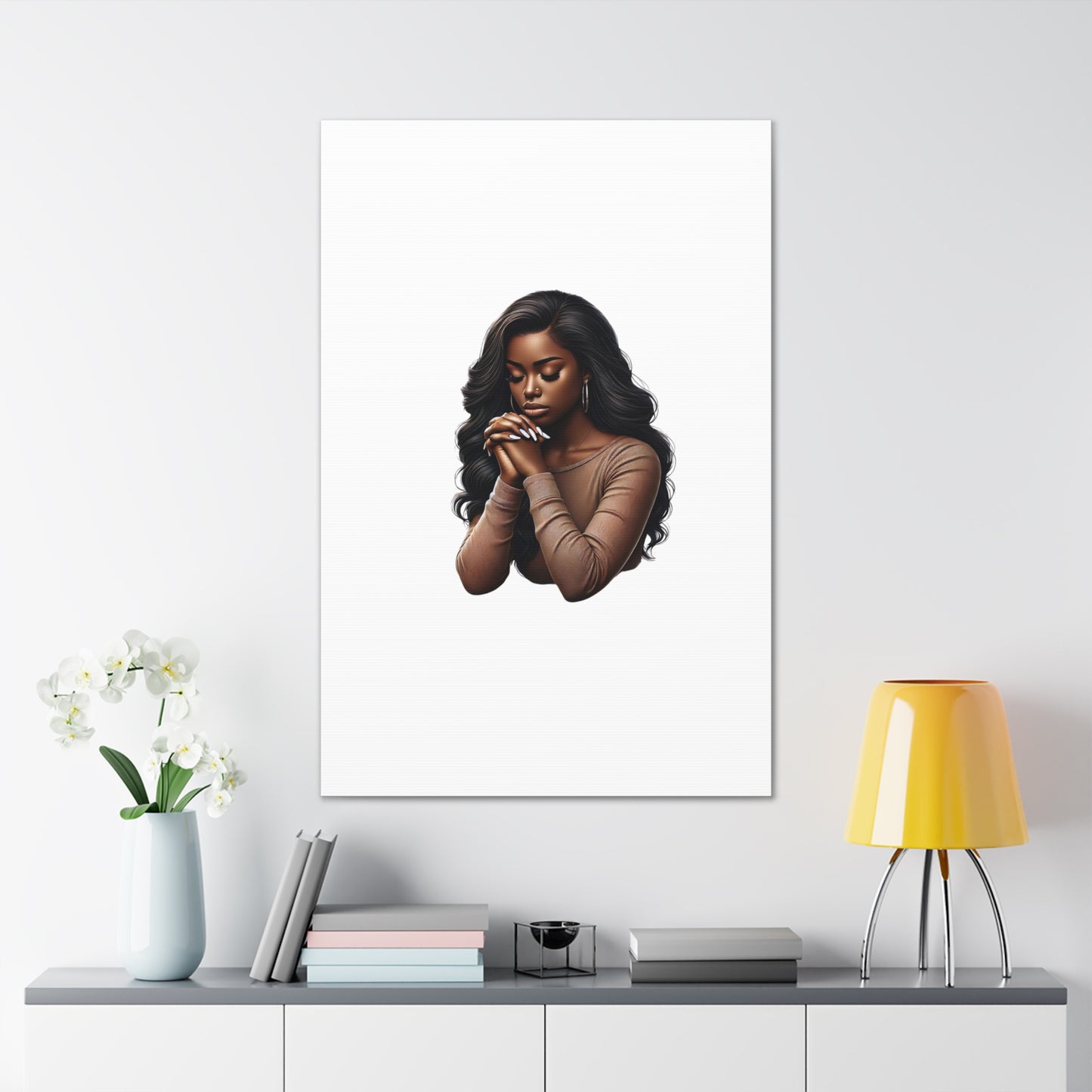 Prayer Melanin Woman Canvas Gallery Wraps