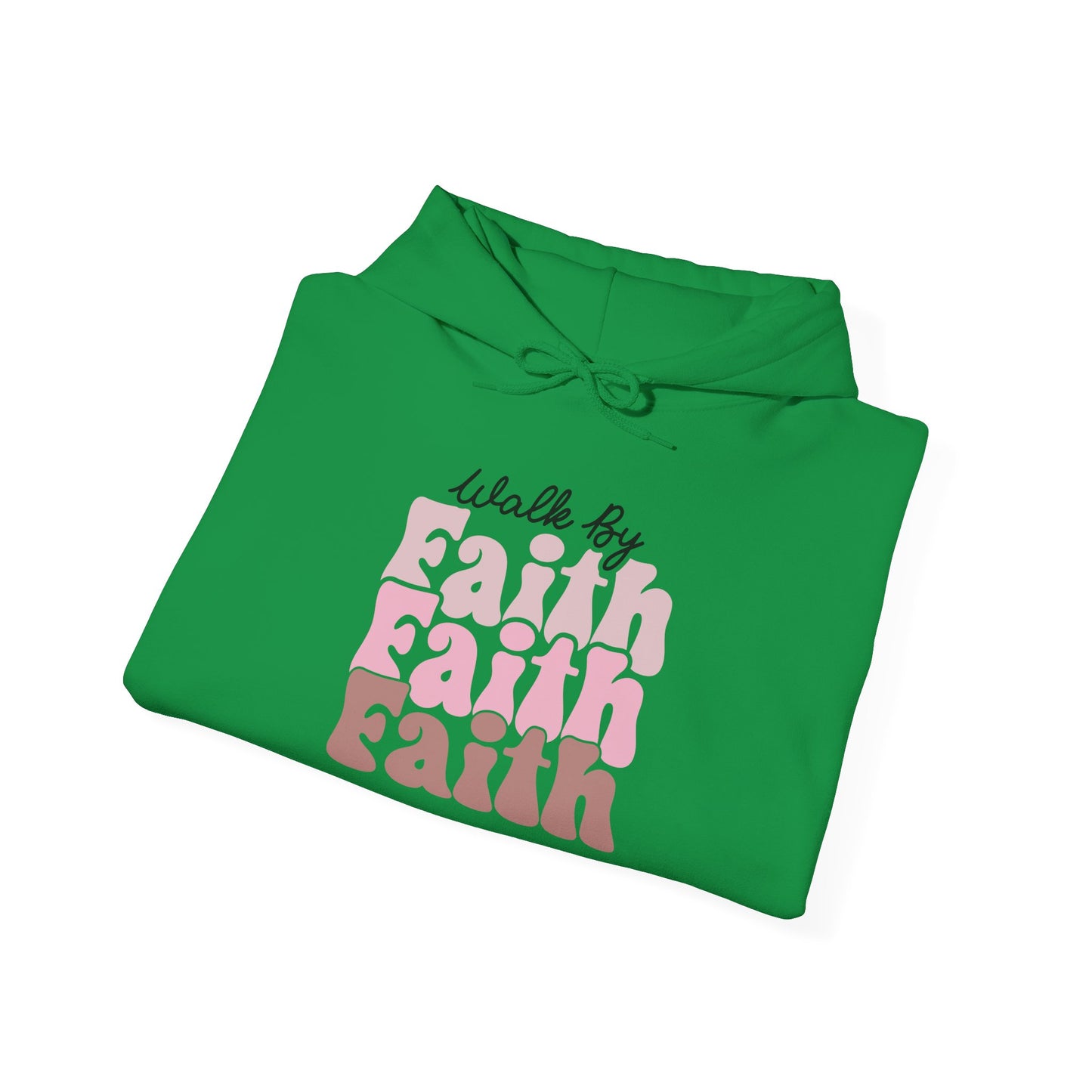 Hoodie - Walk by Faith Inspirational Christian Heavy Blend™ Hooded Sweatshirt