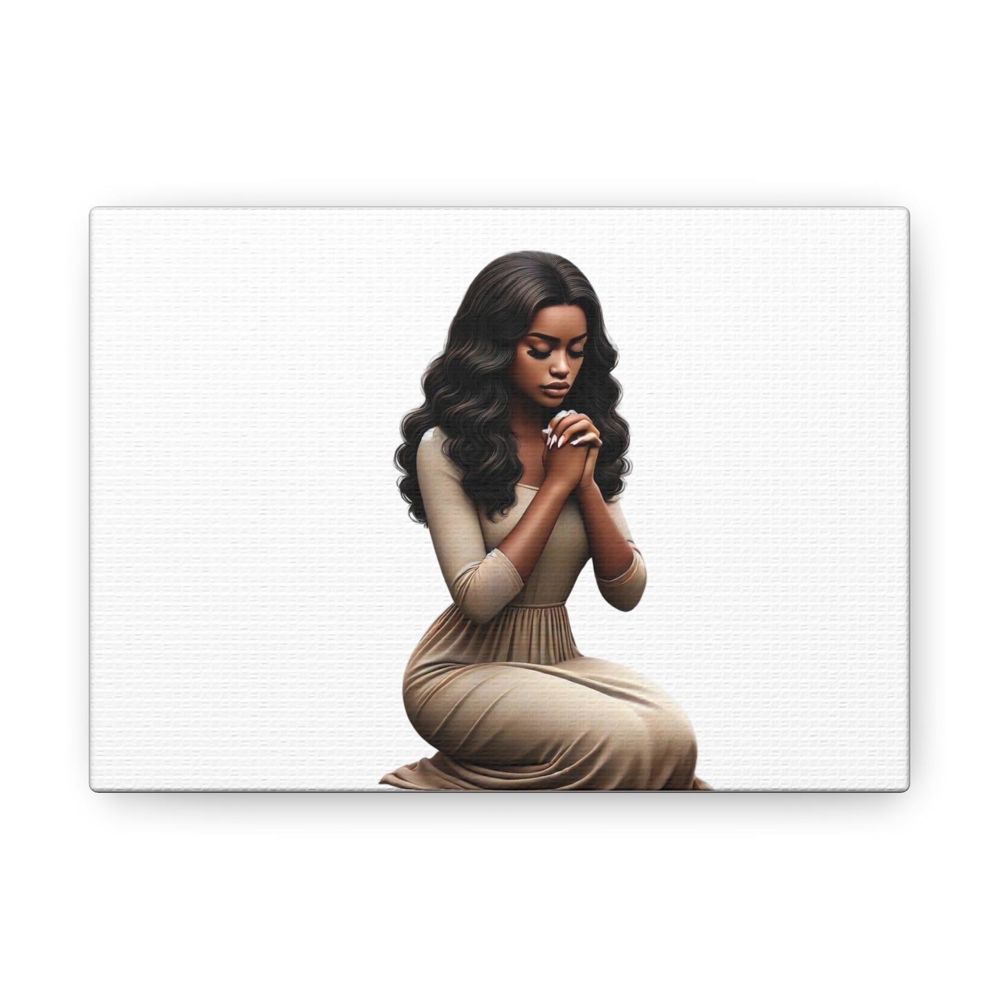 Prayer Melanin Woman Canvas Gallery Wraps