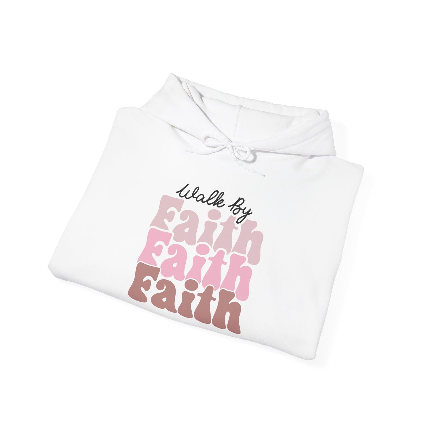 Hoodie - Walk by Faith Inspirational Christian Heavy Blend™ Hooded Sweatshirt