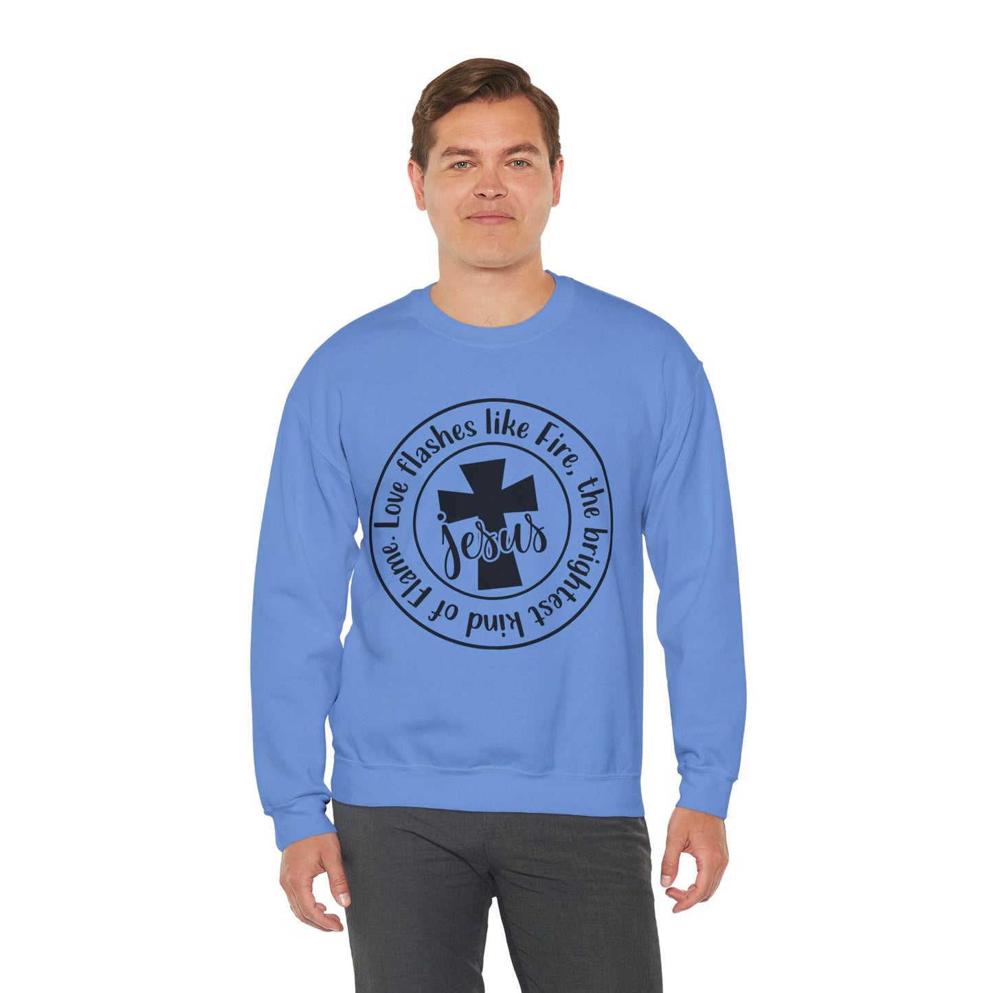 Love flashes like Fire Heavy Blend™ Crewneck Sweatshirt