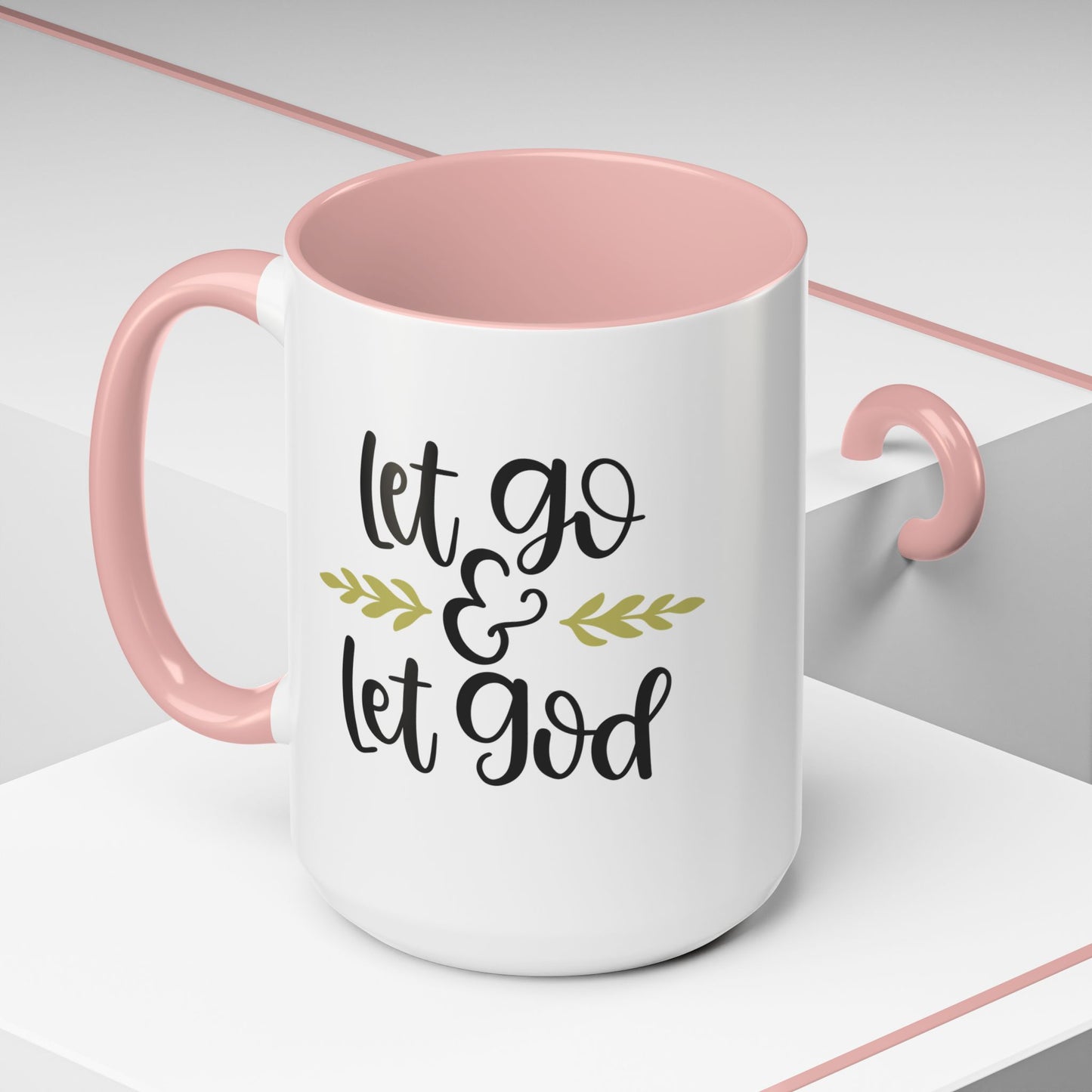 Let Go & Let God Accent Coffee Mug (11, 15oz)