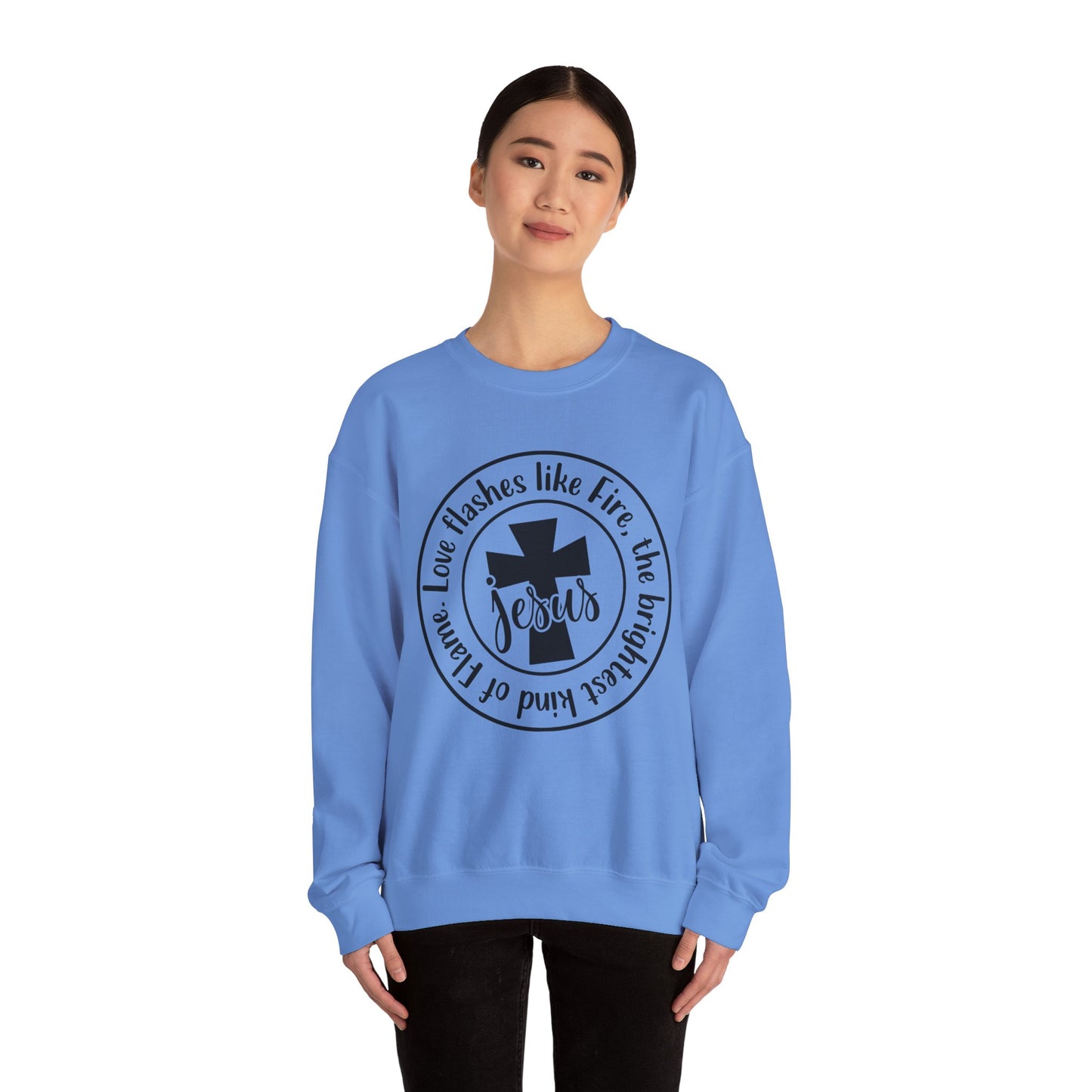 Love flashes like Fire Heavy Blend™ Crewneck Sweatshirt