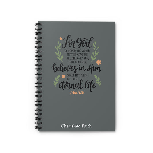 For God so Loved the World Spiral Notebook - Ruled Line