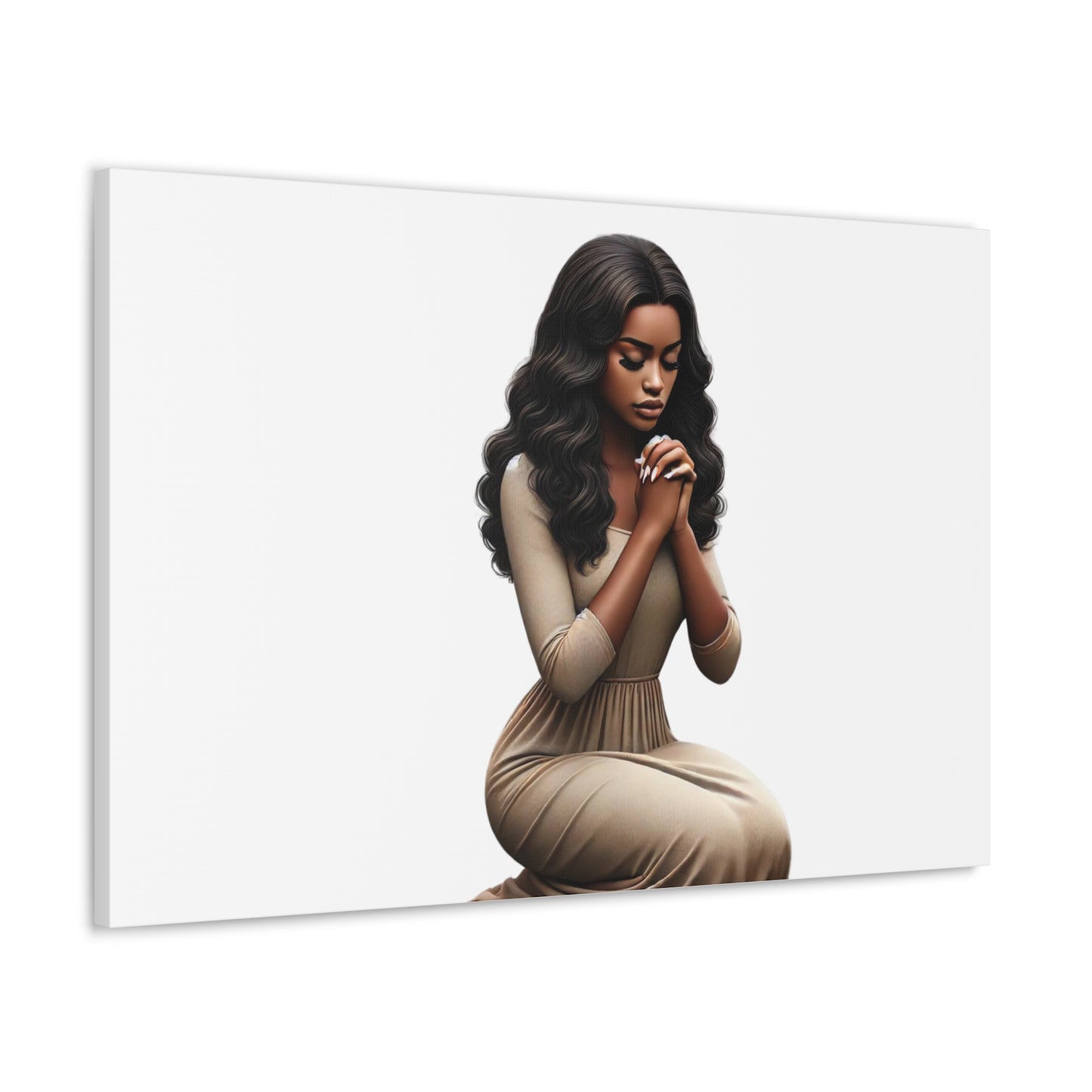 Prayer Melanin Woman Canvas Gallery Wraps