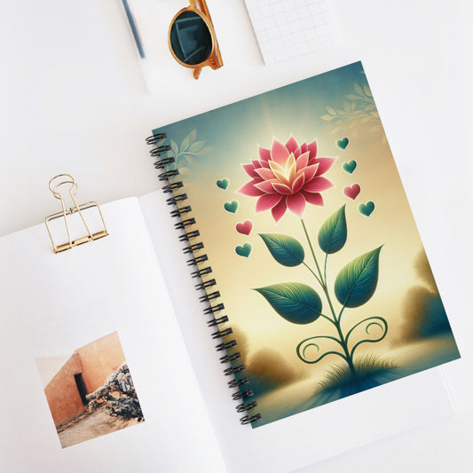 Flower of Love Spiral Notebook - Ruled Line