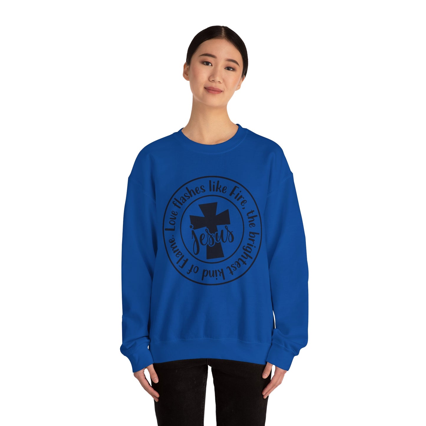 Love flashes like Fire Heavy Blend™ Crewneck Sweatshirt