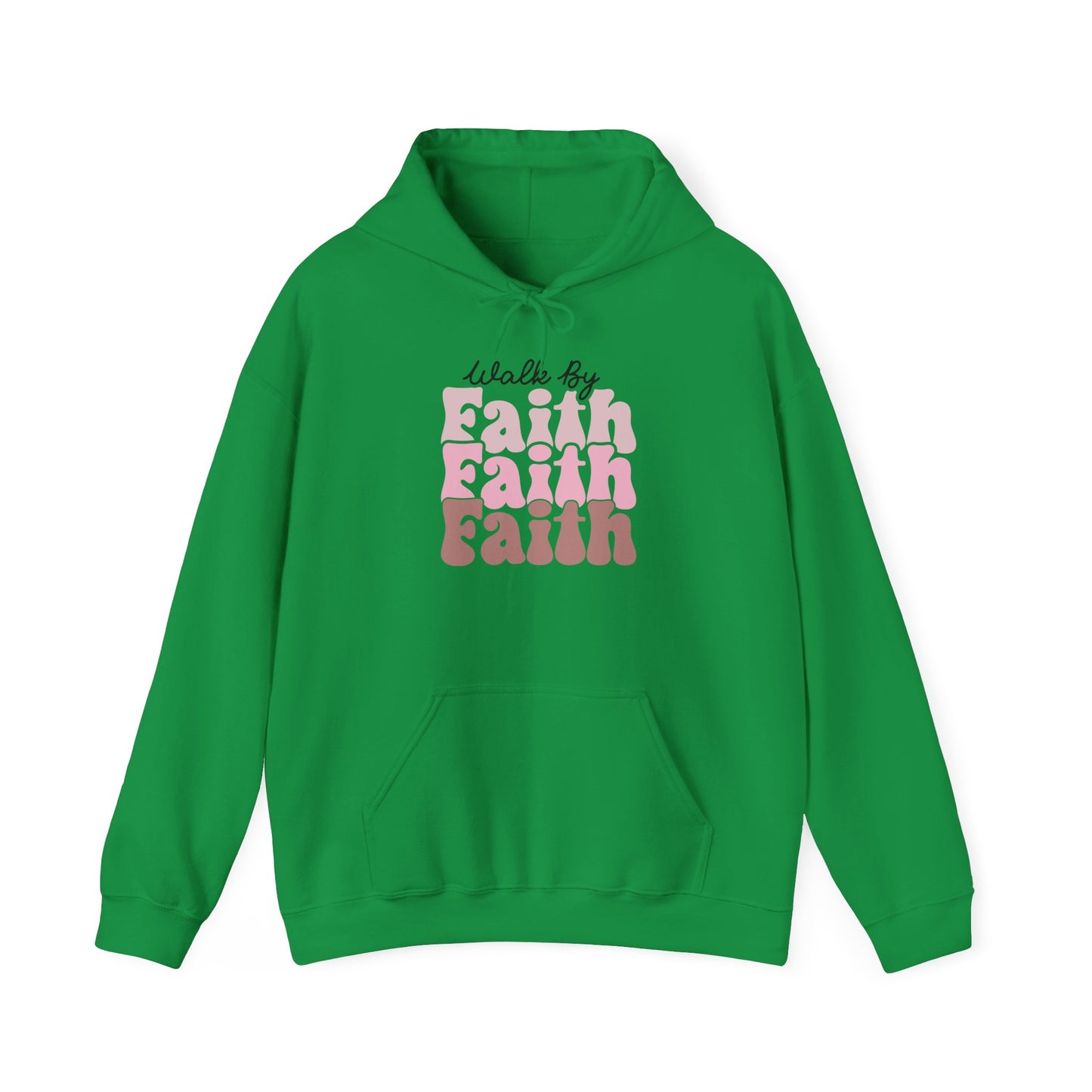 Hoodie - Walk by Faith Inspirational Christian Heavy Blend™ Hooded Sweatshirt