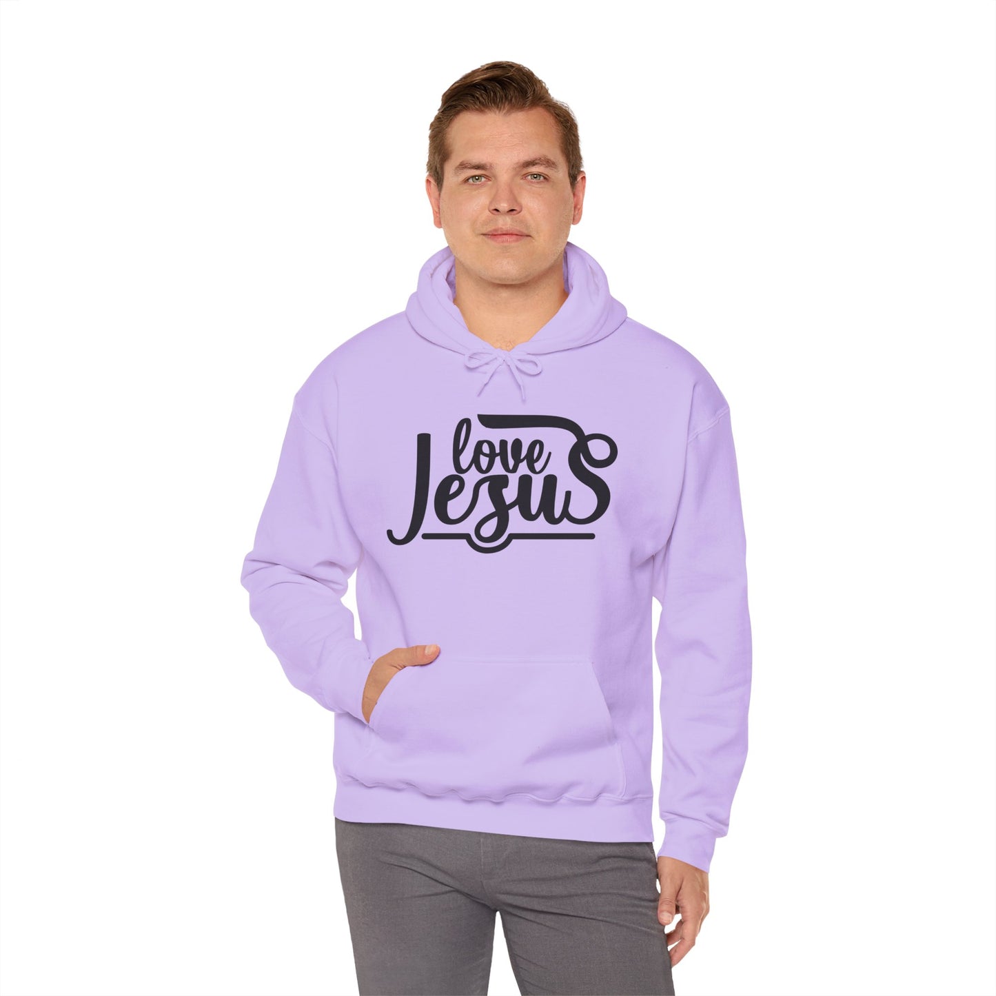 Christian Hooded Sweatshirt - Love Jesus Design