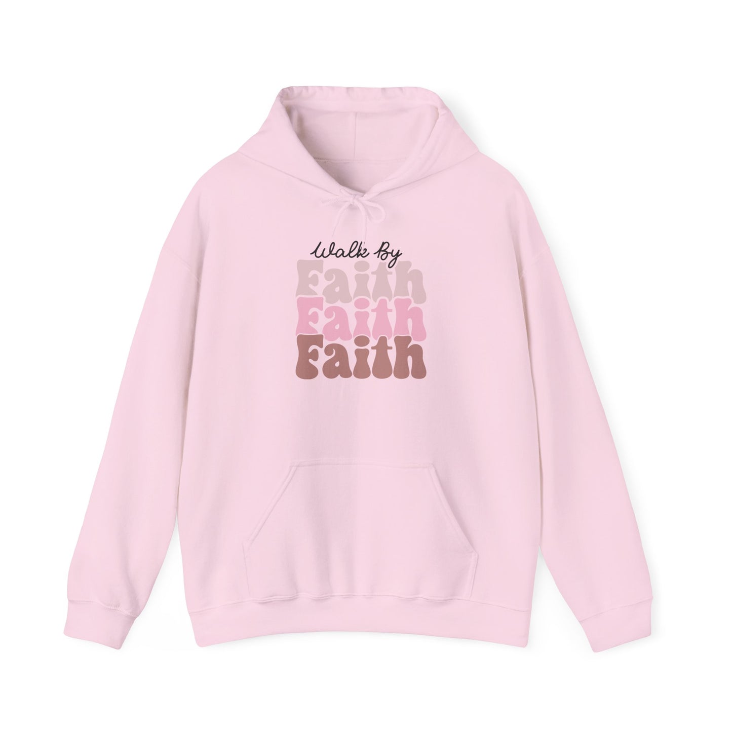 Hoodie - Walk by Faith Inspirational Christian Heavy Blend™ Hooded Sweatshirt