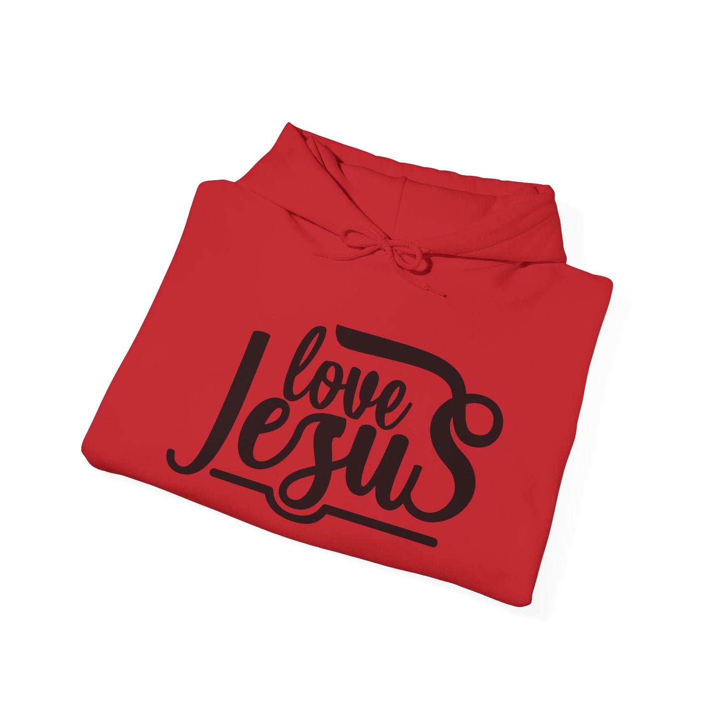 Christian Hooded Sweatshirt - Love Jesus Design