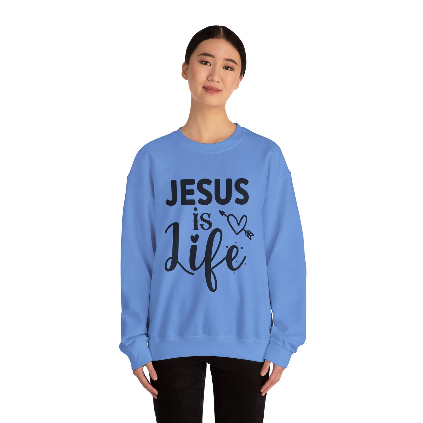 Jesus is Life Heavy Blend™ Crewneck Sweatshirt