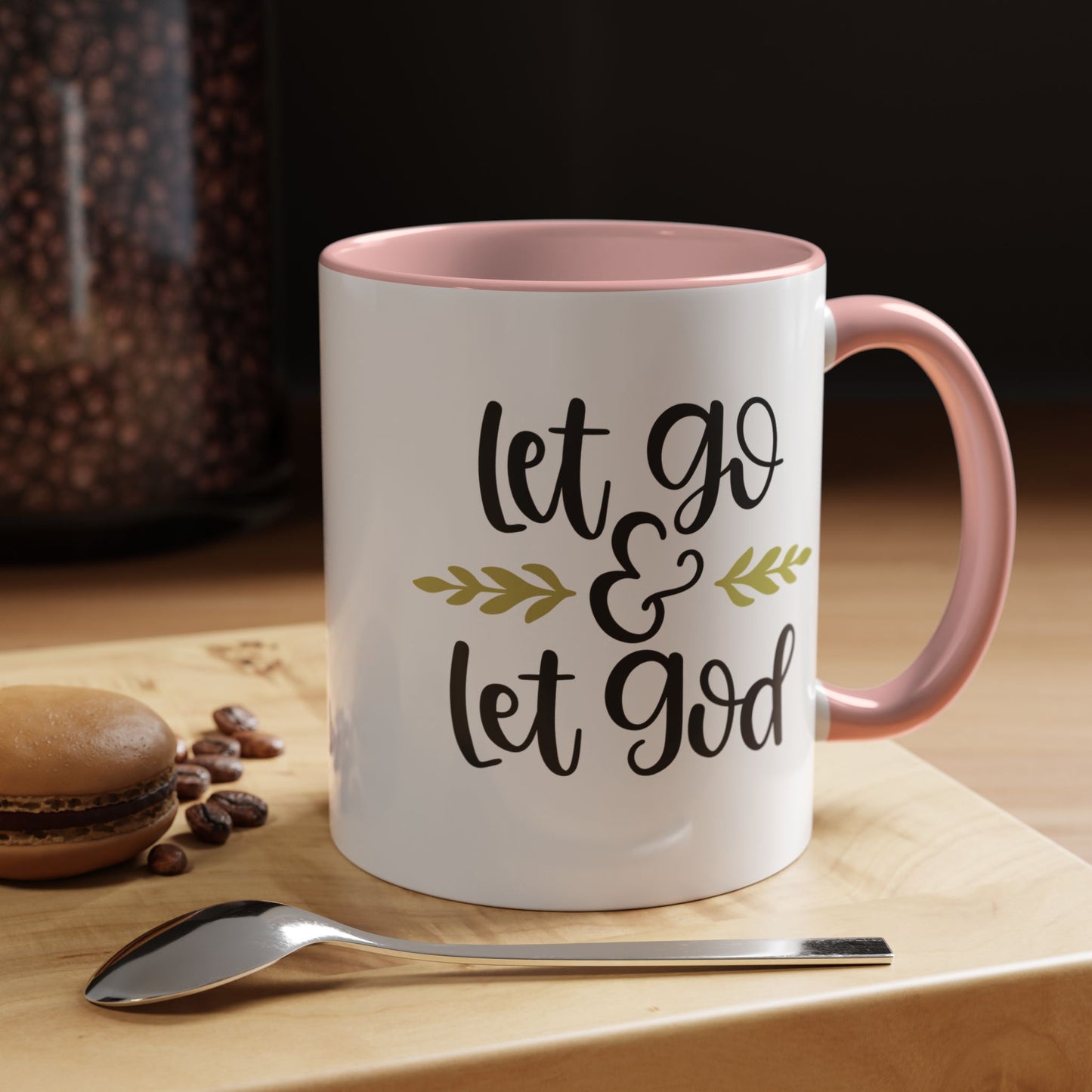 Let Go & Let God Accent Coffee Mug (11, 15oz)