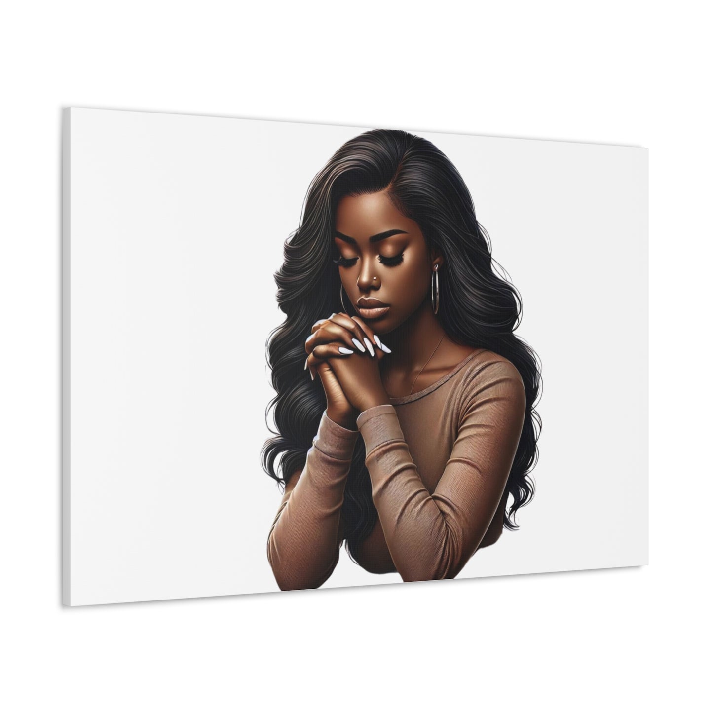 Prayer Melanin Woman Canvas Gallery Wraps