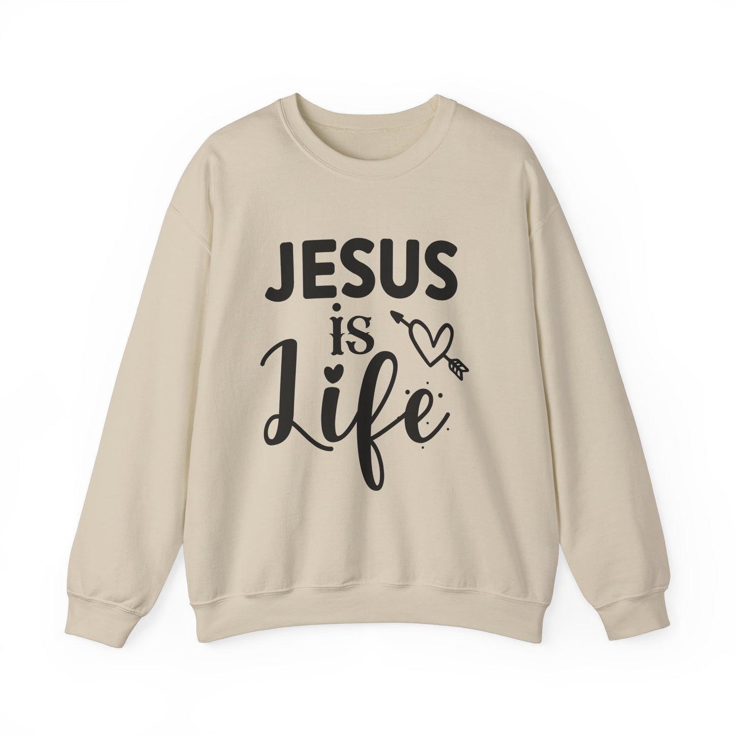 Jesus is Life Heavy Blend™ Crewneck Sweatshirt