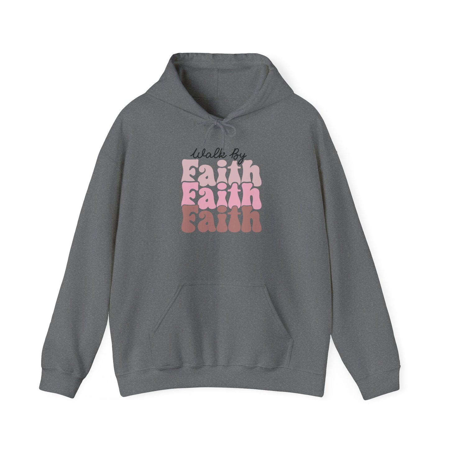 Hoodie - Walk by Faith Inspirational Christian Heavy Blend™ Hooded Sweatshirt