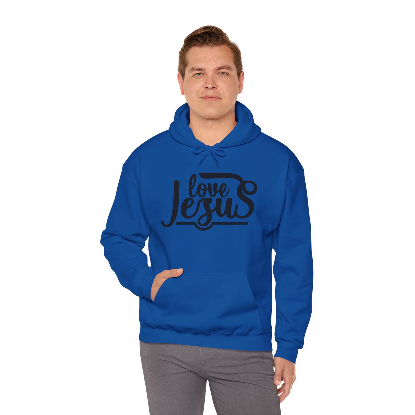 Christian Hooded Sweatshirt - Love Jesus Design