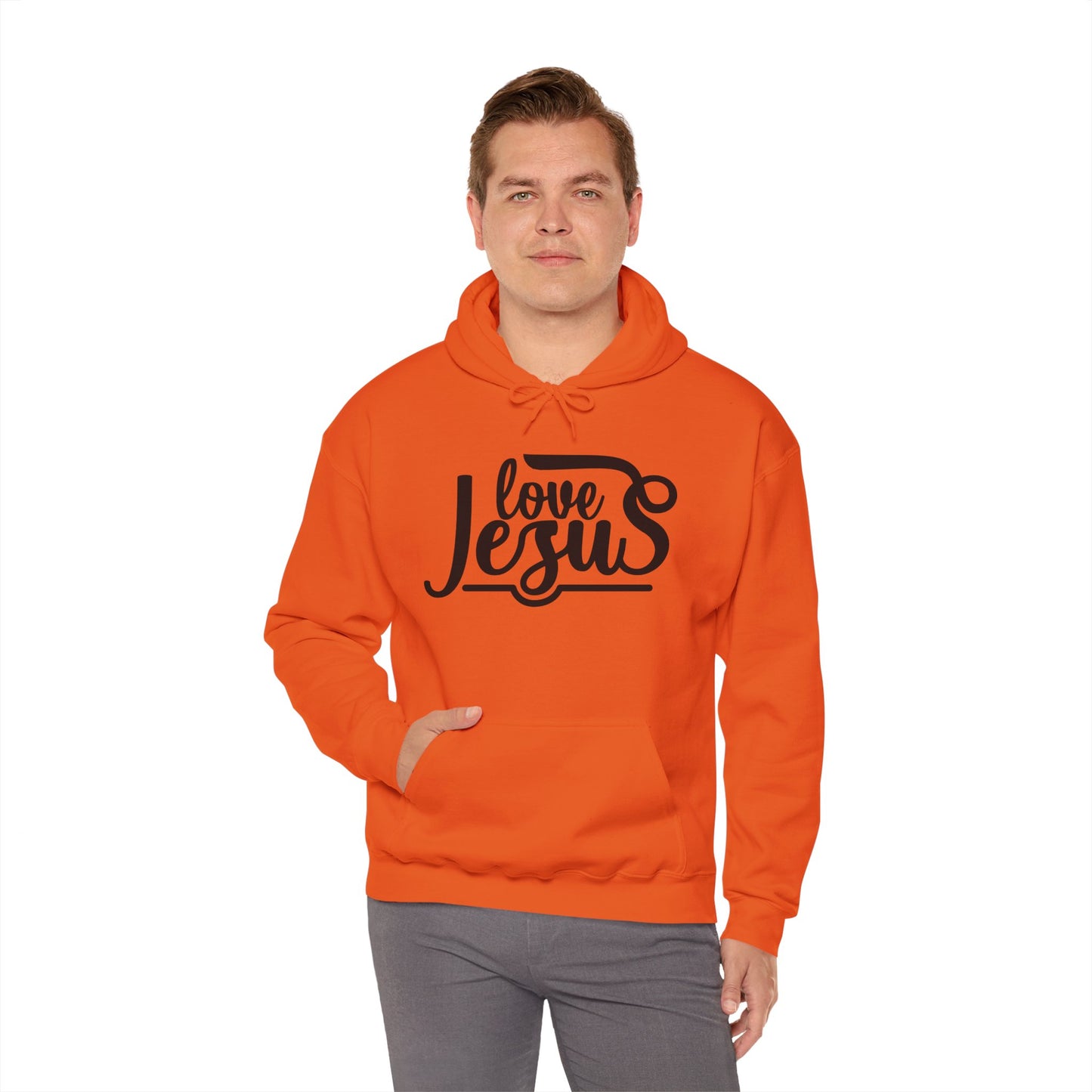 Christian Hooded Sweatshirt - Love Jesus Design