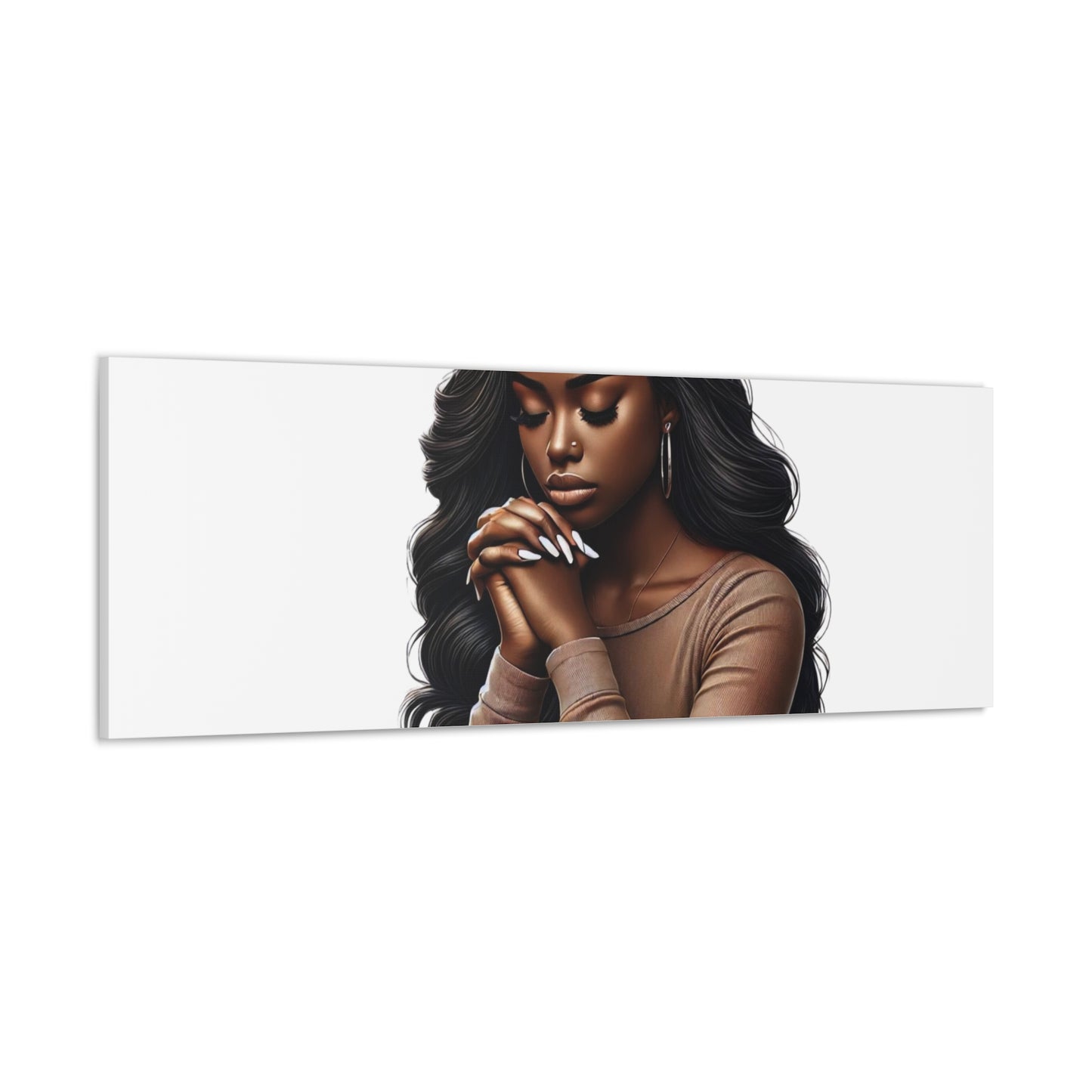 Prayer Melanin Woman Canvas Gallery Wraps