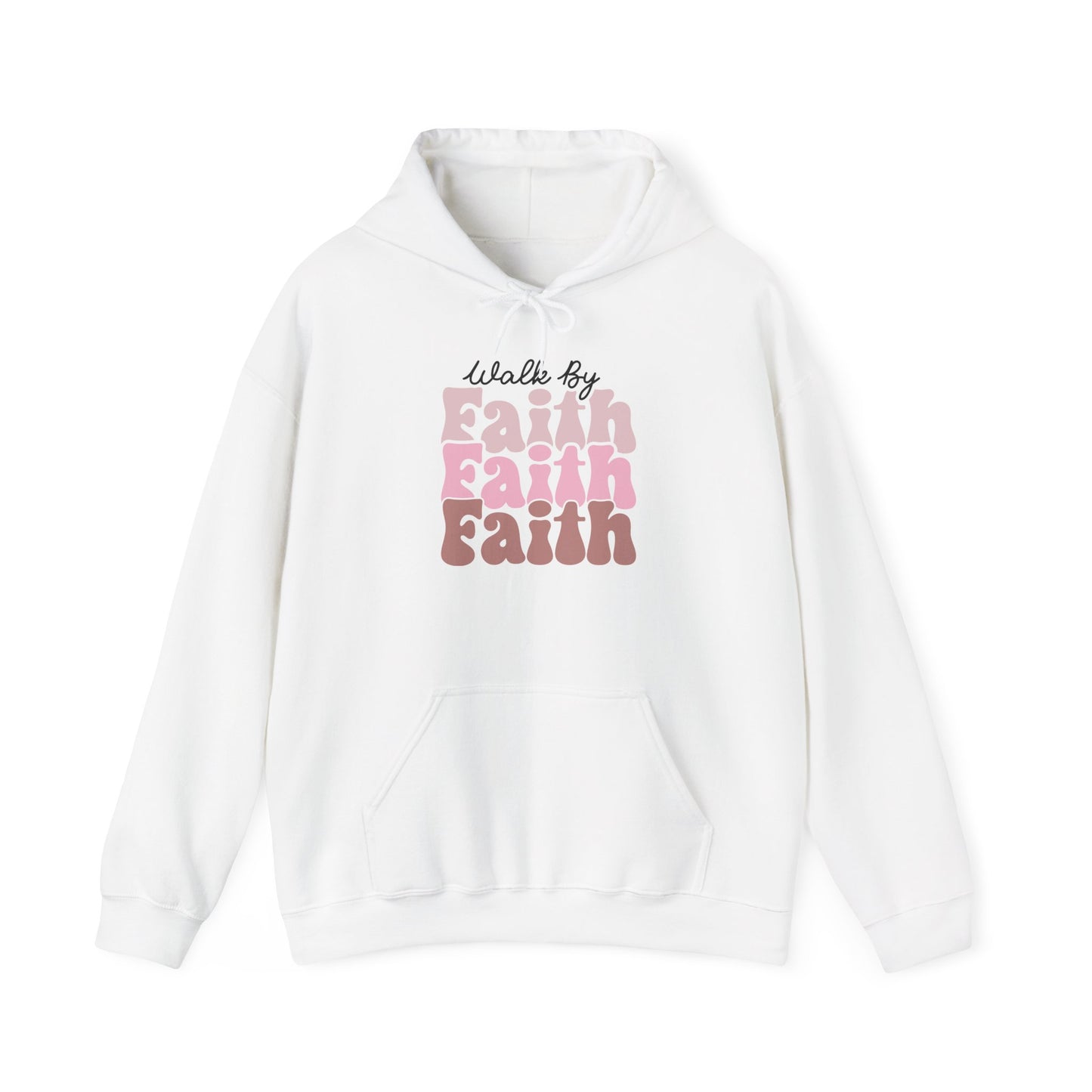 Hoodie - Walk by Faith Inspirational Christian Heavy Blend™ Hooded Sweatshirt