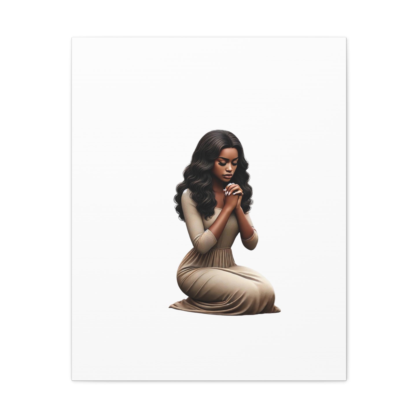 Prayer Melanin Woman Canvas Gallery Wraps