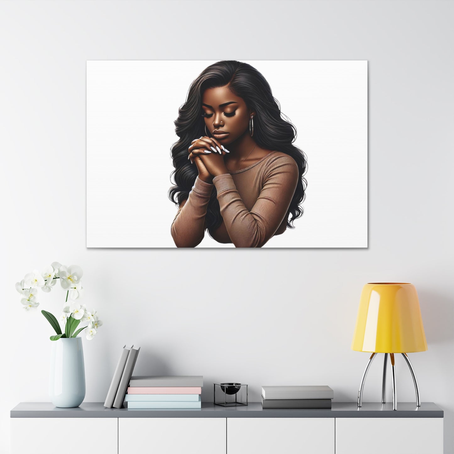 Prayer Melanin Woman Canvas Gallery Wraps