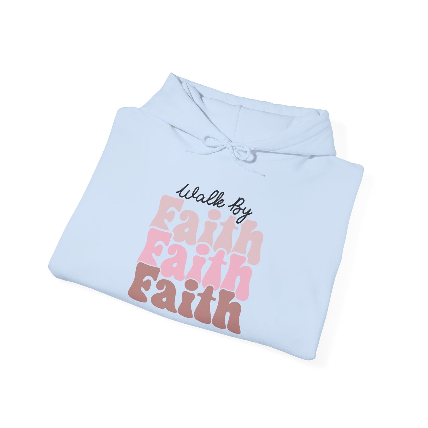 Hoodie - Walk by Faith Inspirational Christian Heavy Blend™ Hooded Sweatshirt