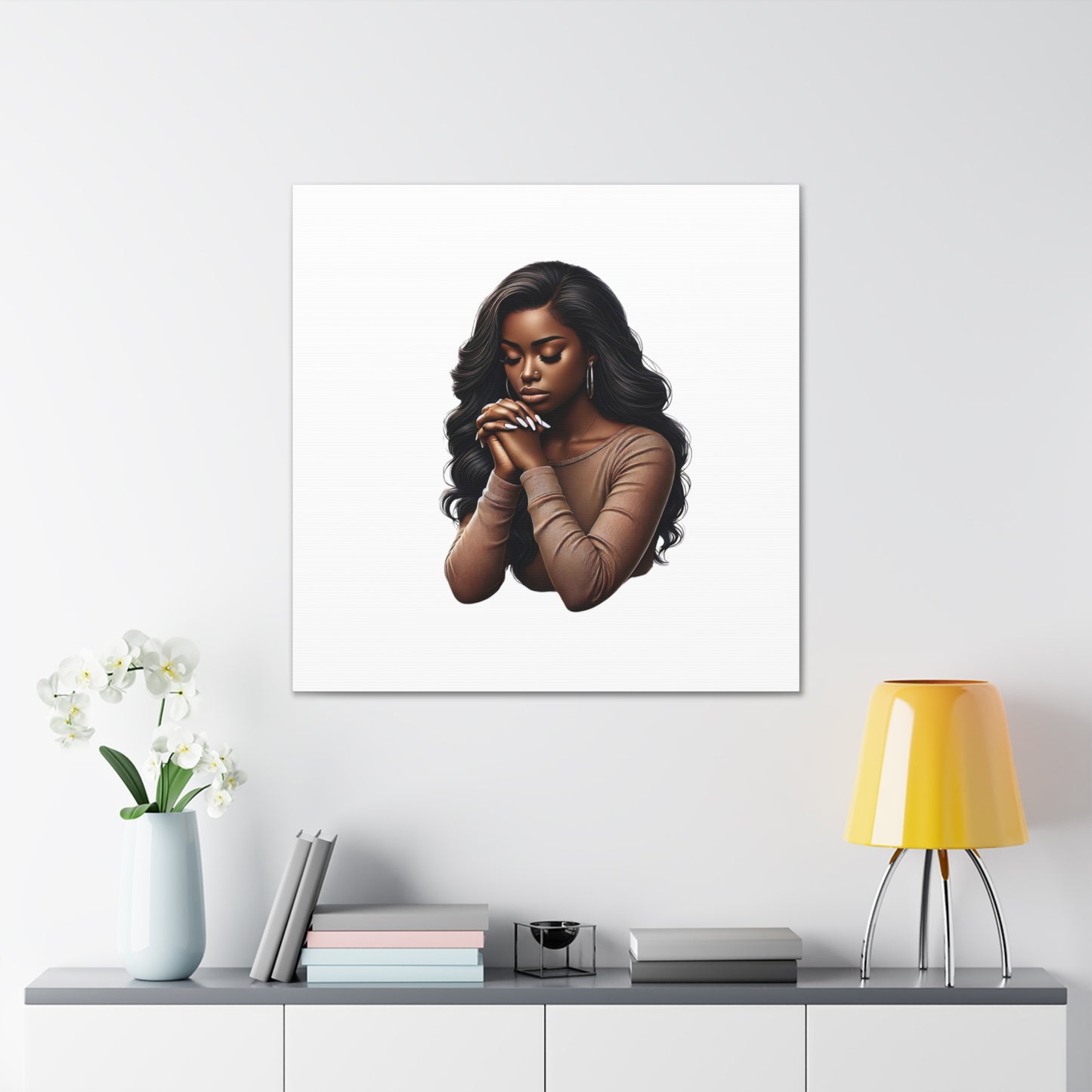 Prayer Melanin Woman Canvas Gallery Wraps