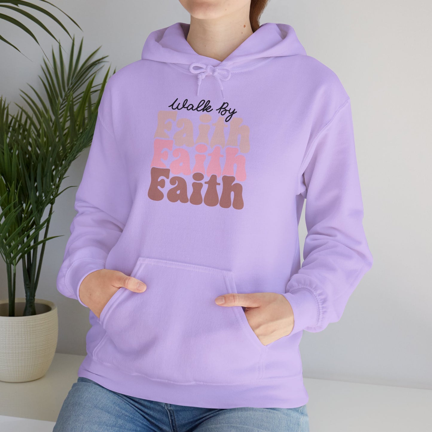 Hoodie - Walk by Faith Inspirational Christian Heavy Blend™ Hooded Sweatshirt