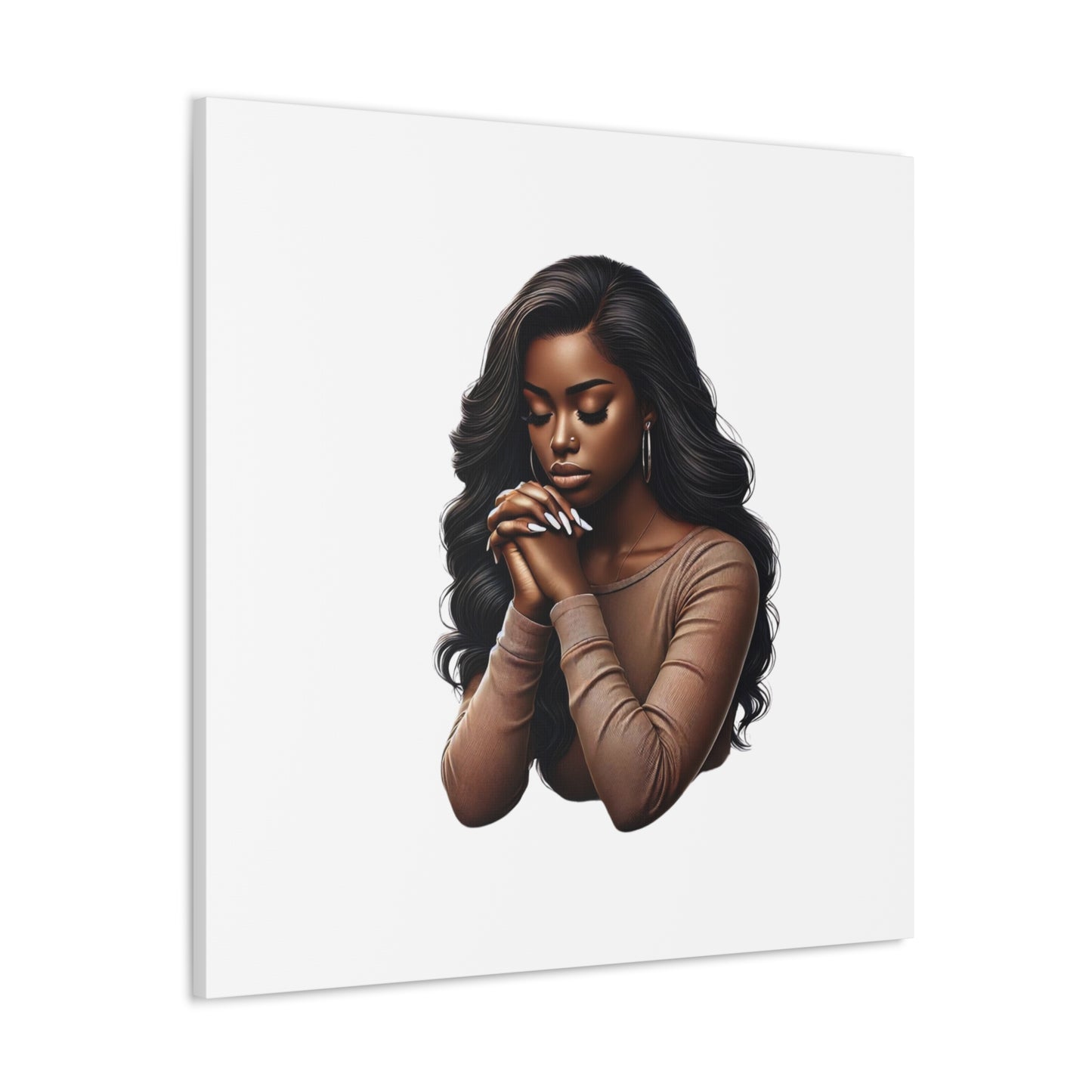 Prayer Melanin Woman Canvas Gallery Wraps