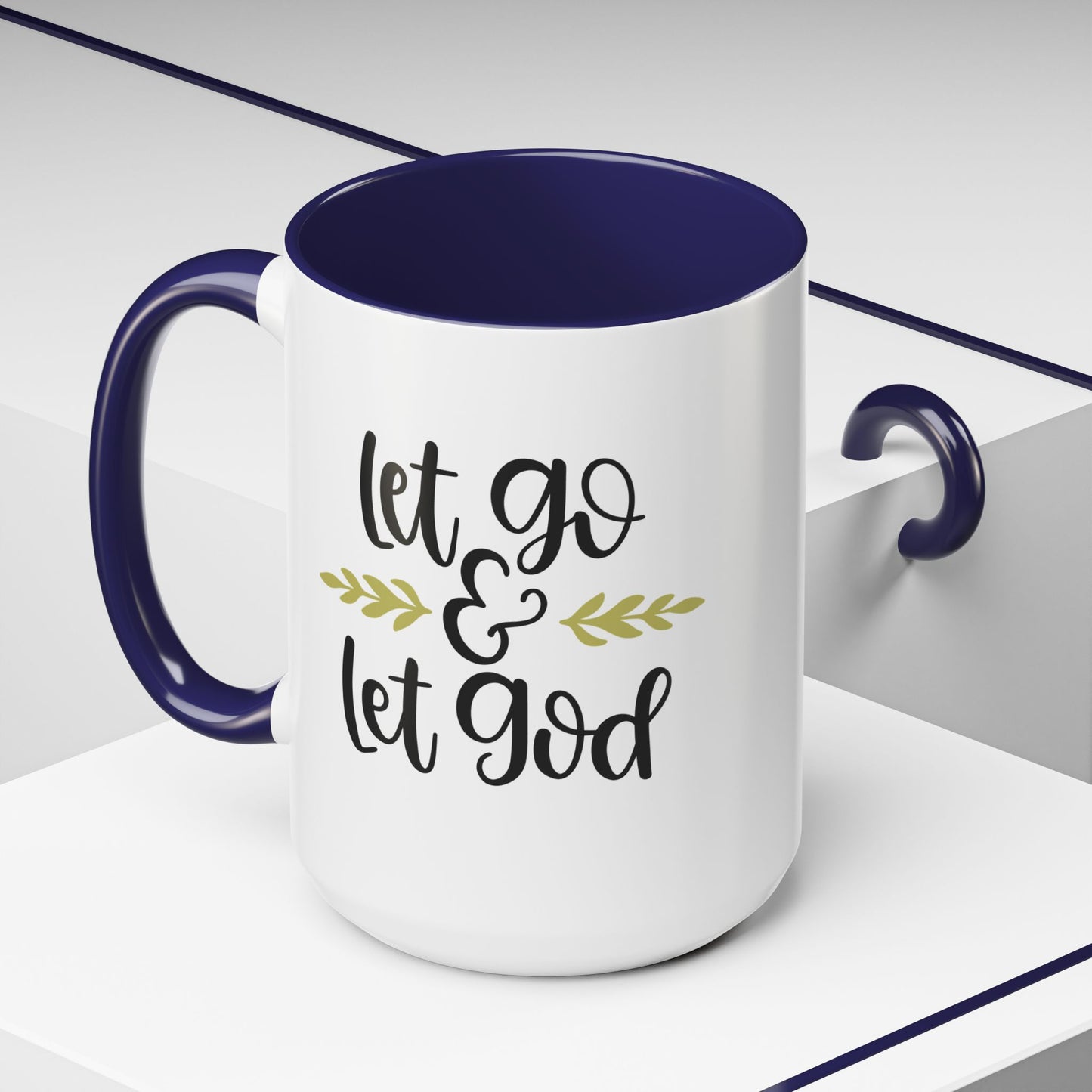 Let Go & Let God Accent Coffee Mug (11, 15oz)