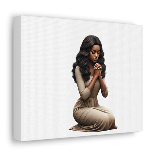 Prayer Melanin Woman Canvas Gallery Wraps