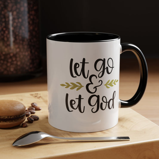 Let Go & Let God Accent Coffee Mug (11, 15oz)