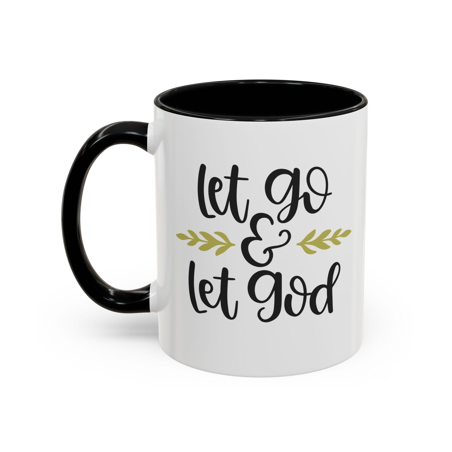 Let Go & Let God Accent Coffee Mug (11, 15oz)