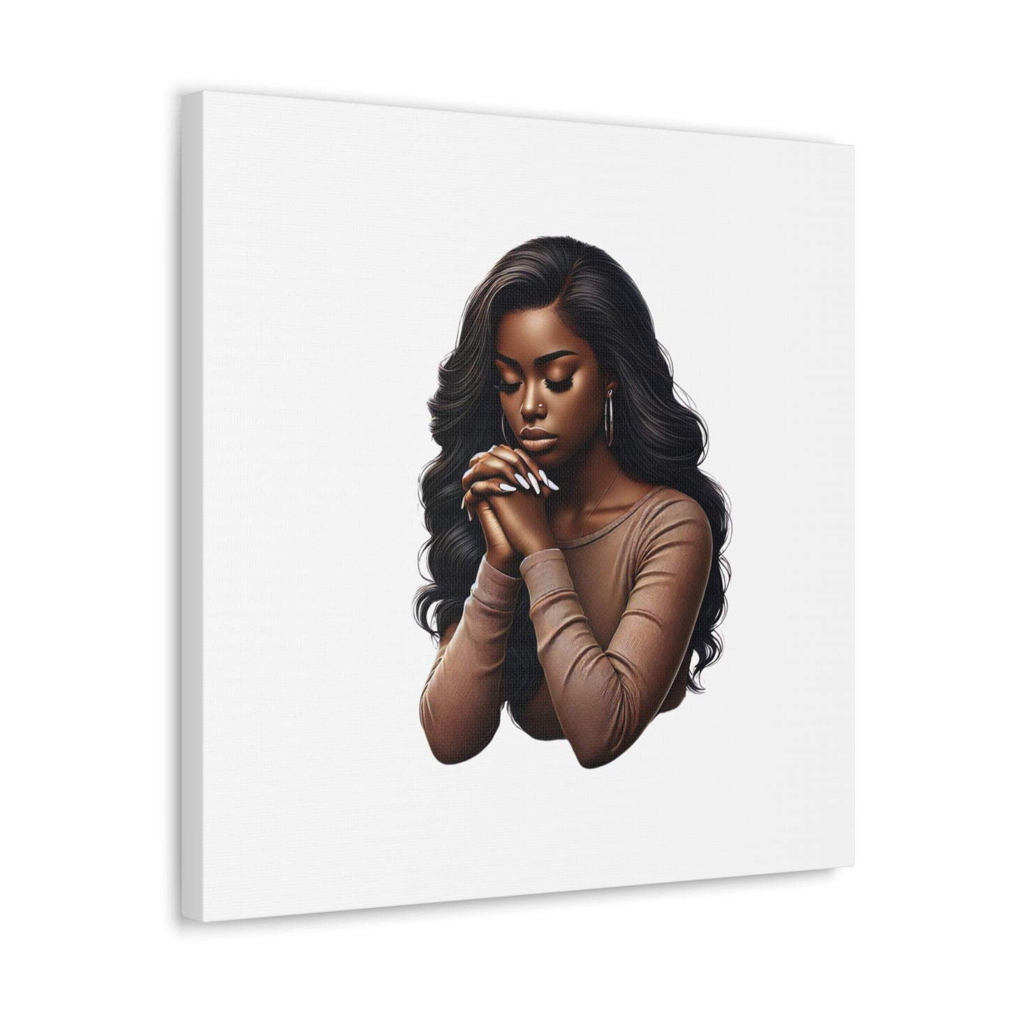 Prayer Melanin Woman Canvas Gallery Wraps